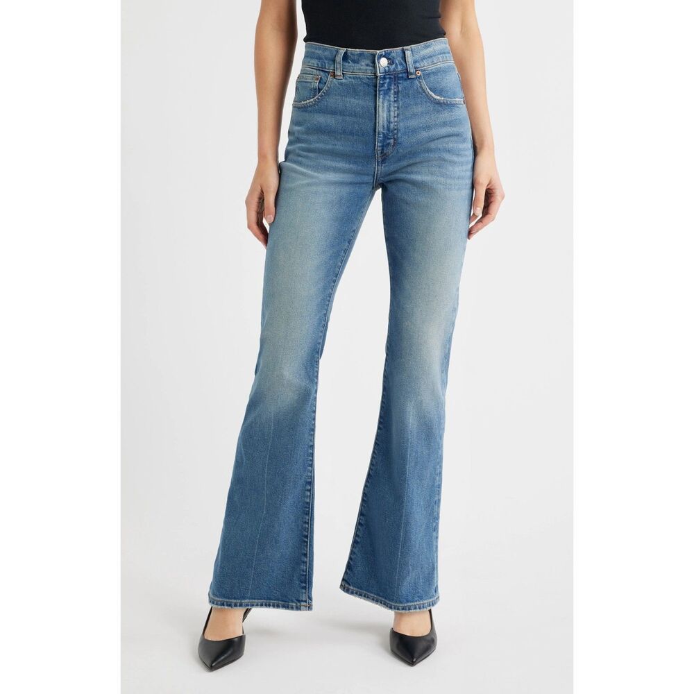 RARE Madewell PINK WASH"Flea Market Flare" Maribel Jeans E9706, Retro 70s, Sz 24